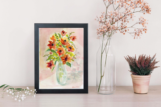 Orange Bouquet - Print