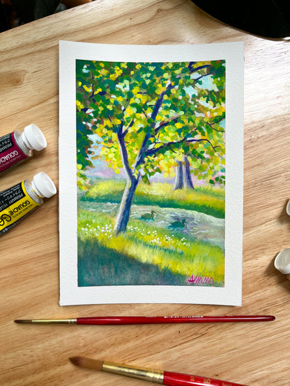 Morning by the Stream - Original