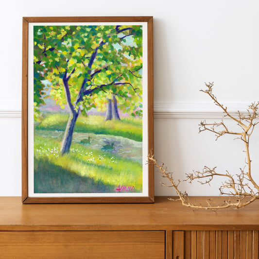 Morning by the Stream - Print