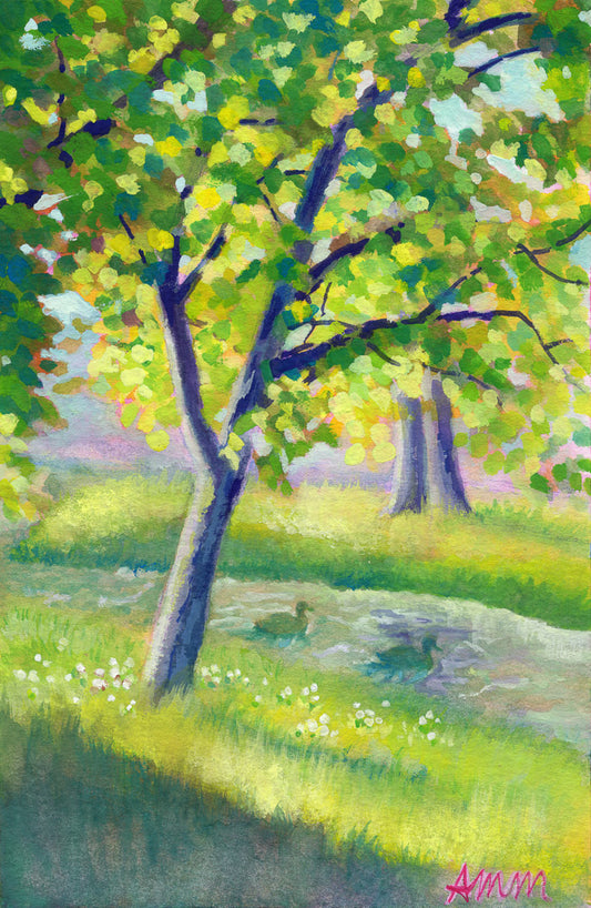 Morning by the Stream - Print